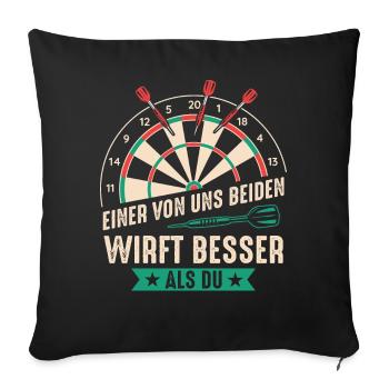 Dart Darts Dart Player Dart Sport - Sofa pillowcase 17,3'' x 17,3'' (45 x 45 cm) - black - Front