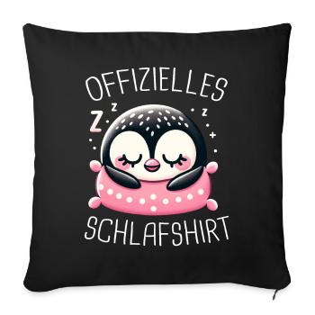 Penguin, Little Penguins, Emperor Penguin - Sofa pillowcase 17,3'' x 17,3'' (45 x 45 cm) - black - Front