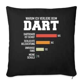 Dart Darts Dart Player Dart Sport - Sofa pillowcase 17,3'' x 17,3'' (45 x 45 cm) - black - Front