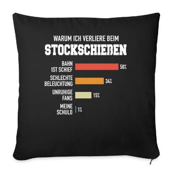 Curling Curling Curling Curling - Sofa pillowcase 17,3'' x 17,3'' (45 x 45 cm) - black - Front