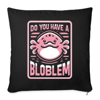 Blobfish Fish Funny Blob Blobby Blob Fish - Sofa pillowcase 17,3'' x 17,3'' (45 x 45 cm) - black - Front