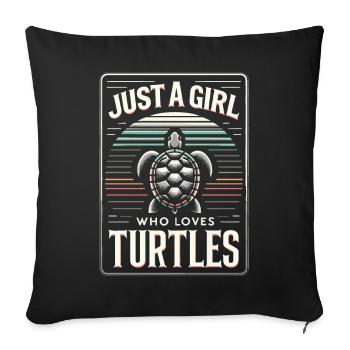 Turtle Sea Turtle Turtle Animal - Sofa pillowcase 17,3'' x 17,3'' (45 x 45 cm) - black - Front