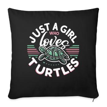 Turtle Sea Turtle Turtle Animal - Sofa pillowcase 17,3'' x 17,3'' (45 x 45 cm) - black - Front