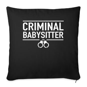 Correctional officer Guard Correctional officer - Sofa pillowcase 17,3'' x 17,3'' (45 x 45 cm) - black - Front