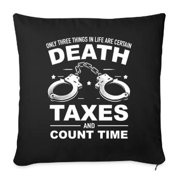 Correctional officer Guard Correctional officer - Sofa pillowcase 17,3'' x 17,3'' (45 x 45 cm) - black - Front