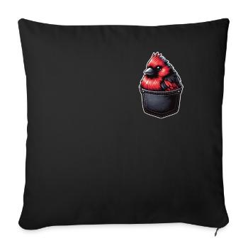 Cardinal Red Cardinal Bird Red Cardinal - Sofa pillowcase 17,3'' x 17,3'' (45 x 45 cm) - black - Front
