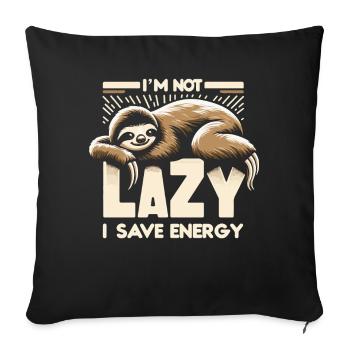 Paresseux paresseux Sommeil paresseux - Housse de coussin décorative 45 x 45 cm - noir - Devant
