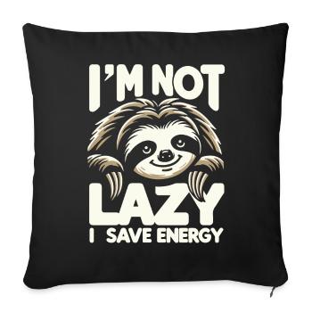 Paresseux paresseux Sommeil paresseux - Housse de coussin décorative 45 x 45 cm - noir - Devant