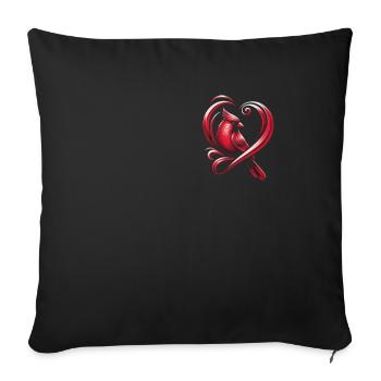 Cardinal Red Cardinal Bird Red Cardinal - Sofa pillowcase 17,3'' x 17,3'' (45 x 45 cm) - black - Front