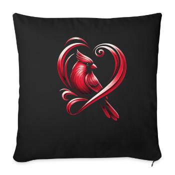 Cardinal Red Cardinal Bird Red Cardinal - Sofa pillowcase 17,3'' x 17,3'' (45 x 45 cm) - black - Front