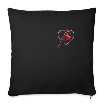 Cardinal Red Cardinal Bird Red Cardinal - Sofa pillowcase 17,3'' x 17,3'' (45 x 45 cm) - black - Front
