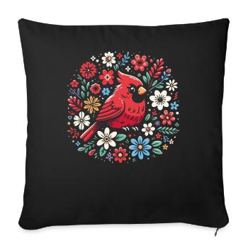 Cardinal Red Cardinal Bird Red Cardinal - Sofa pillowcase 17,3'' x 17,3'' (45 x 45 cm) - black - Front