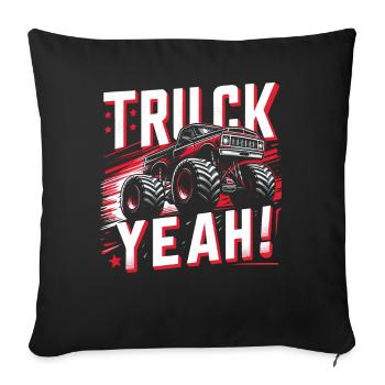 Monster Truck Auto Trucks - Housse de coussin décorative 45 x 45 cm - noir - Devant