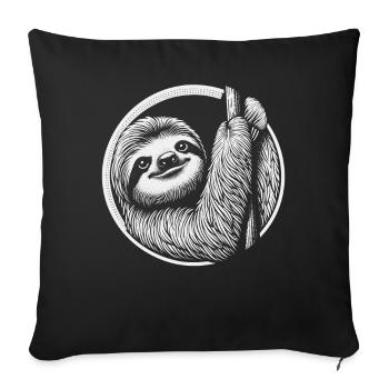 Paresseux paresseux Sommeil paresseux - Housse de coussin décorative 45 x 45 cm - noir - Devant