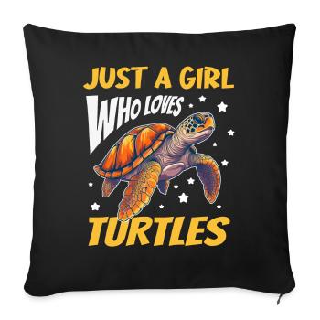 Turtle Sea Turtle Turtle Animal - Sofa pillowcase 17,3'' x 17,3'' (45 x 45 cm) - black - Front