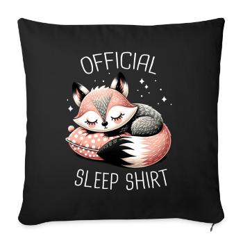 Fox Foxes Animal - Sofa pillowcase 17,3'' x 17,3'' (45 x 45 cm) - black - Front