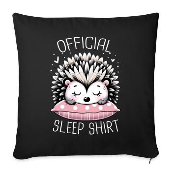 Igel Stachelig Tier Igel - Sofakissenbezug 45 x 45 cm - Schwarz - Vorne