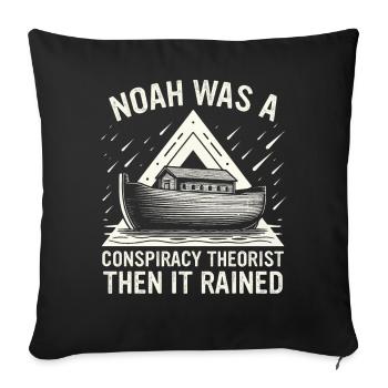 Théoricien du complot théorie du complot - Housse de coussin décorative 45 x 45 cm - noir - Devant
