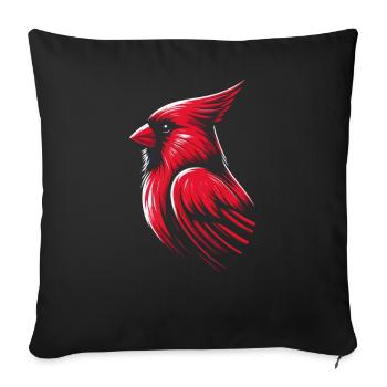 Cardinal Red Cardinal Bird Red Cardinal - Sofa pillowcase 17,3'' x 17,3'' (45 x 45 cm) - black - Front