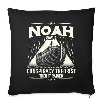 Théoricien du complot théorie du complot - Housse de coussin décorative 45 x 45 cm - noir - Devant