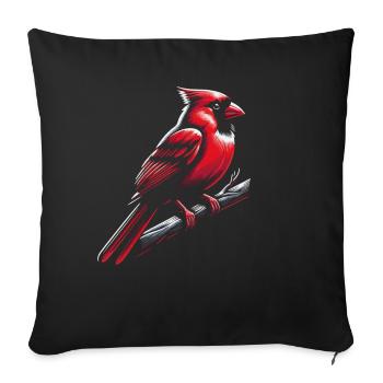Cardinal Red Cardinal Bird Red Cardinal - Sofa pillowcase 17,3'' x 17,3'' (45 x 45 cm) - black - Front