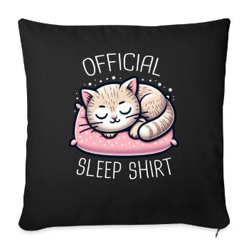 Chat, Amoureux Des Chats, Propriétaire De Chat, Chaton - Housse de coussin décorative 45 x 45 cm - noir - Devant