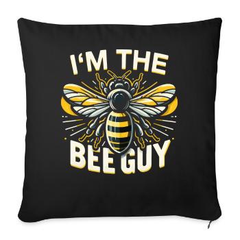 honey bee, beekeeper, bee, bee - Sofa pillowcase 17,3'' x 17,3'' (45 x 45 cm) - black - Front