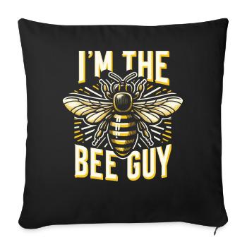 honey bee, beekeeper, bee, bee - Sofa pillowcase 17,3'' x 17,3'' (45 x 45 cm) - black - Front