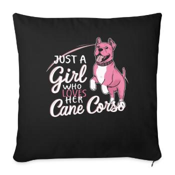 Cane Corso Chien - Housse de coussin décorative 45 x 45 cm - noir - Devant