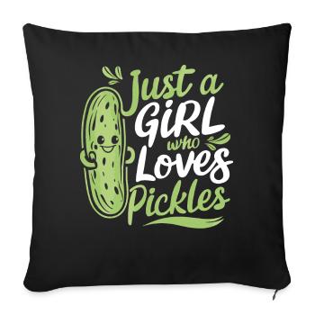 Cucumber, Pickle, Pickle, Food Dill - Sofa pillowcase 17,3'' x 17,3'' (45 x 45 cm) - black - Front