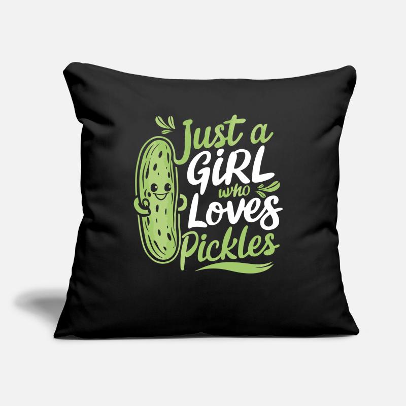 Concombre, Cornichon, Cornichon, Aneth alimentaire Housse de coussin décorative 45 x 45 cm