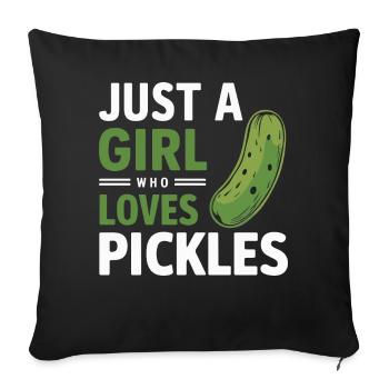 Cucumber, Pickle, Pickle, Food Dill - Sofa pillowcase 17,3'' x 17,3'' (45 x 45 cm) - black - Front