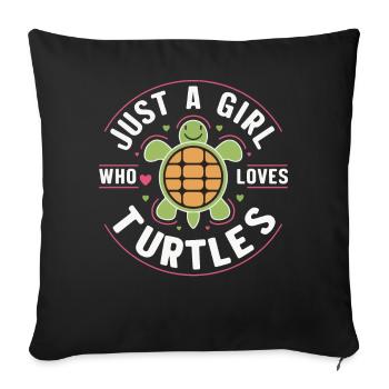 Turtle Sea Turtle Turtle Animal - Sofa pillowcase 17,3'' x 17,3'' (45 x 45 cm) - black - Front