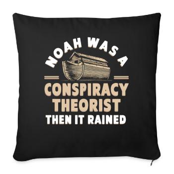 Théoricien du complot théorie du complot - Housse de coussin décorative 45 x 45 cm - noir - Devant