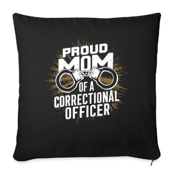 Correctional officer Guard Correctional officer - Sofa pillowcase 17,3'' x 17,3'' (45 x 45 cm) - black - Front