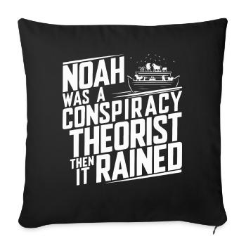 Théoricien du complot théorie du complot - Housse de coussin décorative 45 x 45 cm - noir - Devant