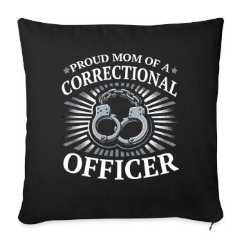Correctional officer Guard Correctional officer - Sofa pillowcase 17,3'' x 17,3'' (45 x 45 cm) - black - Front