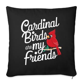Cardinal Red Cardinal Bird Red Cardinal - Sofa pillowcase 17,3'' x 17,3'' (45 x 45 cm) - black - Front