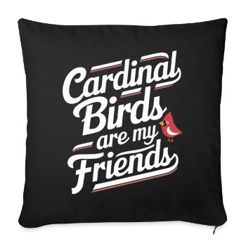 Cardinal Red Cardinal Vogel Red Cardinal - Sofa pillowcase 17,3'' x 17,3'' (45 x 45 cm) - black - Front
