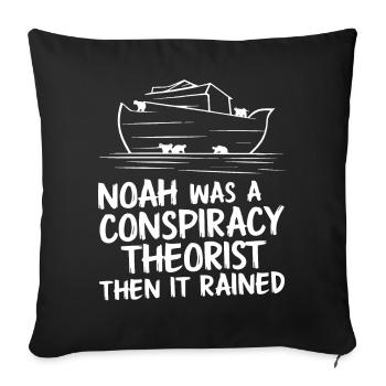 Théoricien du complot théorie du complot - Housse de coussin décorative 45 x 45 cm - noir - Devant