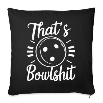 Bowling Bowler Pin Ball Bowling Ball - Housse de coussin décorative 45 x 45 cm - noir - Devant