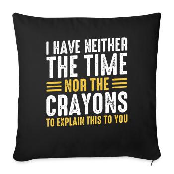 Drôle, sarcasme, humour sarcastique, ironie - Housse de coussin décorative 45 x 45 cm - noir - Devant