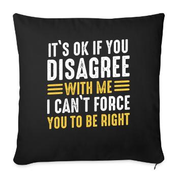 Drôle, sarcasme, humour sarcastique, ironie - Housse de coussin décorative 45 x 45 cm - noir - Devant