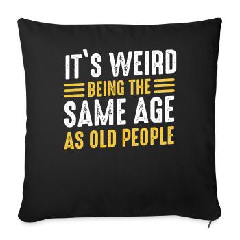 Drôle, sarcasme, humour sarcastique, ironie - Housse de coussin décorative 45 x 45 cm - noir - Devant
