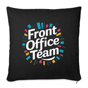 Secrétaire de l’école Front Office - Housse de coussin décorative 45 x 45 cm - noir - Devant