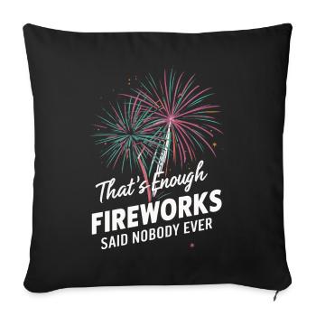 Pyrotechnicien Pyrotechnie des feux d’artifice - Housse de coussin décorative 45 x 45 cm - noir - Devant