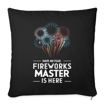 Pyrotechnicien Pyrotechnie des feux d’artifice - Housse de coussin décorative 45 x 45 cm - noir - Devant