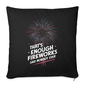 Pyrotechnicien Pyrotechnie des feux d’artifice - Housse de coussin décorative 45 x 45 cm - noir - Devant