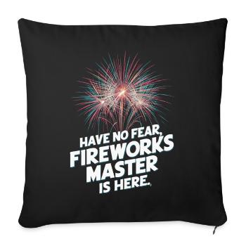 Pyrotechnicien Pyrotechnie des feux d’artifice - Housse de coussin décorative 45 x 45 cm - noir - Devant