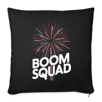 Pyrotechnie Feux d’artifice Pyrotechnie - Housse de coussin décorative 45 x 45 cm - noir - Devant